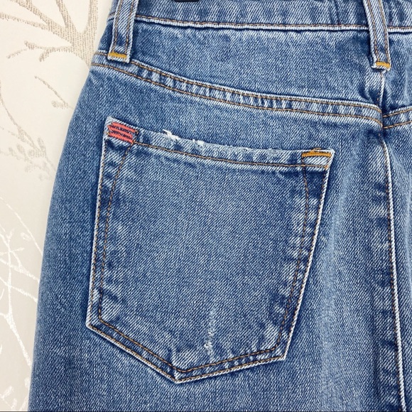 BDG URBAN OUTFITTERS Cotton Distressed Mini Skirt Small high-Waisted - Picture 6 of 10